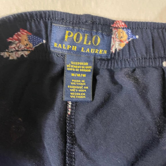 Polo Ralph Lauren Bear USA Flag Lounge Shorts AOP All Over Print Men's M - Picture 5 of 7